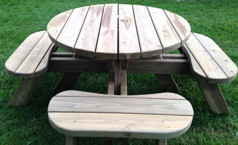 table rond en bois sur mesure