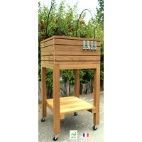 Potager sur pieds en bois