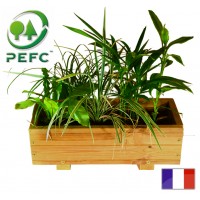 Jardinière en bois sur petits pieds