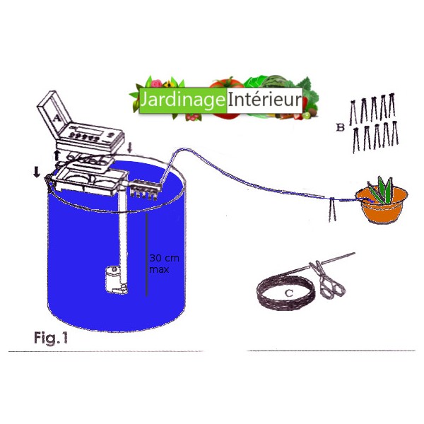 Kit irrigation goutte à goutte 10 plantes avec programmateur